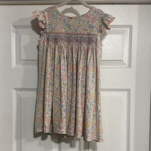 Charming Floral Kids Dress with Ruffled Sleeves